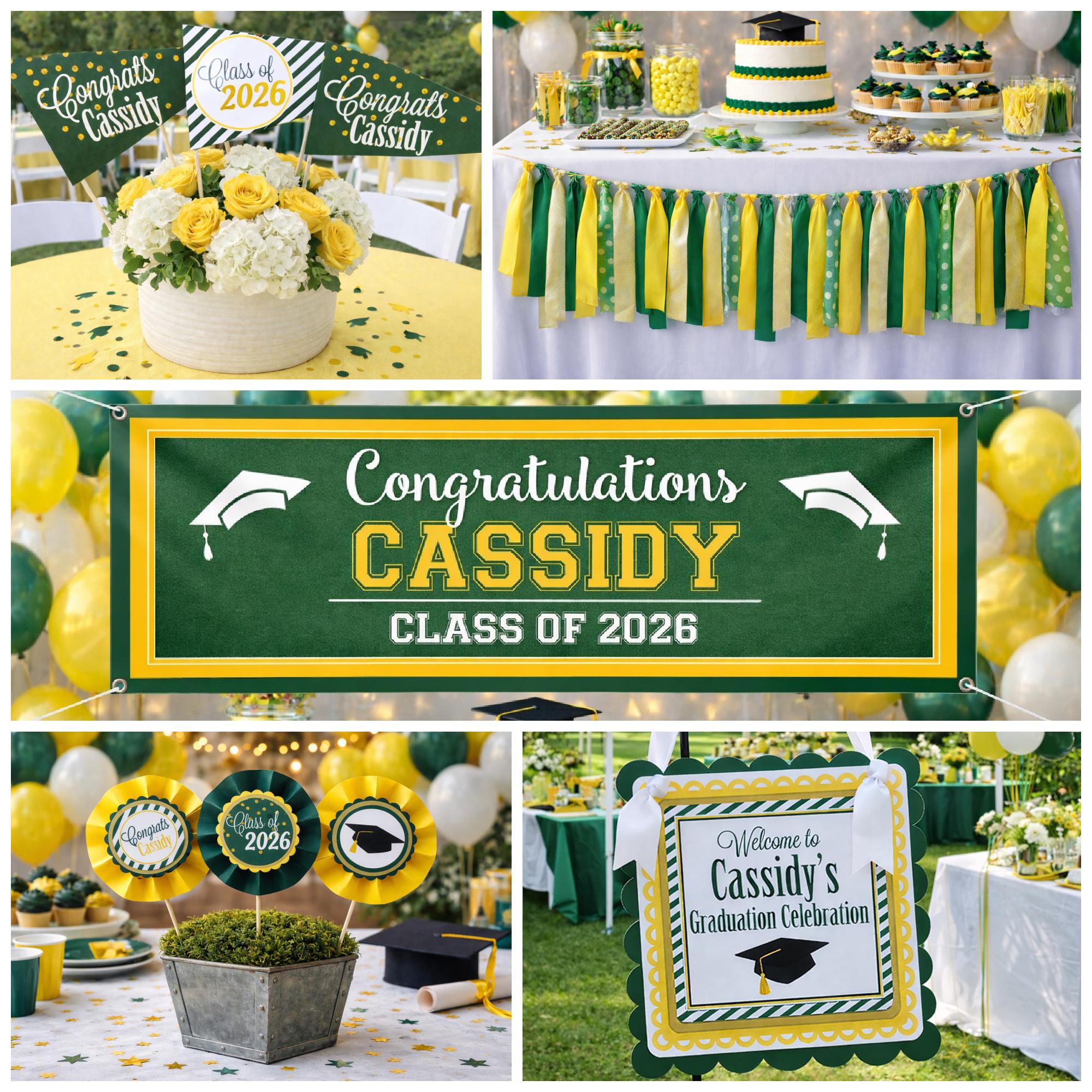 Graduation Procession Stick Centerpiece Sticks for Graduation Celebration. Set of 3 - YOU CHOOSE ...