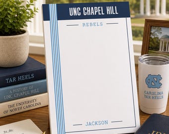 Personalized College Notepad | Any School Colors | Student Desk Pad | Graduation Gift