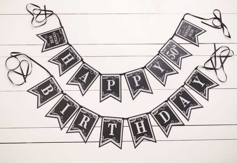 Masculine Birthday Banner Milestone Birthday Decorations - Etsy