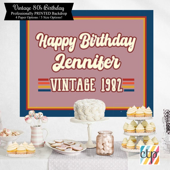80s Theme, 40th Birthday Backdrop, 40th Party Decorations, Custom Sign