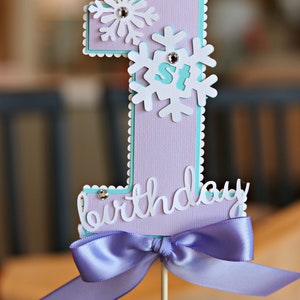 Winter Onederland High Chair Banner: Pink, Gold & Snowflake First Birthday - UK