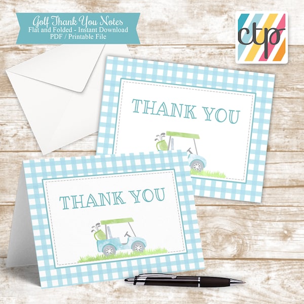 Thank You Cards, Golf 1st Birthday Party, First Birthday, 1st Birthday Boy,