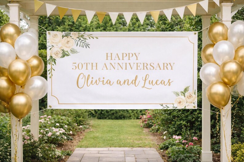 GOLDEN ANNIVERSARY Printed Poster "Were Married in Year" Marriage Board Back in 1976 What Happened in 1976 50th Anniversary Bild 18