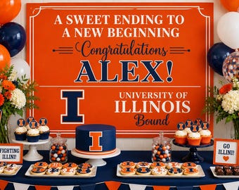 College Bound Dessert Table Sign, Graduation Sweets Table Backdrop, Personalized Grad Party Decor