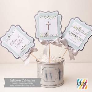 Cross Centerpiece, Centerpieces, Baptism Decorations, Son,