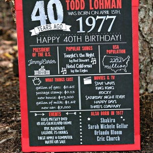 40TH BIRTHDAY DECORATIONS, 40th Party Centerpiece, Centerpiece Sticks, 40th Centerpiece, Birthday for Him, 40th Birthday Party, Black, Red image 6