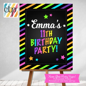 Neon Sign, Birthday Decorations, Glow in the Dark Party, Daughter,