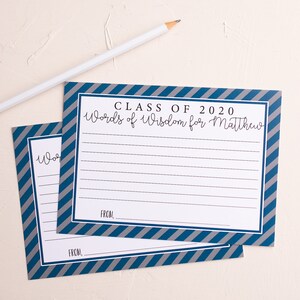 Graduation Advice Cards, Graduation Wish Cards, Graduation Party Decorations, Any School Colors!