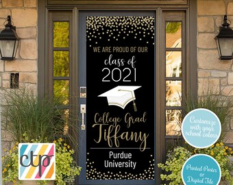 Grande Bannière De Décorations De Remise De Diplôme 2025, Toile De Fond Noire Et Doree Pour Remise De Diplome Banniere De Felicitations Pour Fournitures De Fete Dinterieur Et Dexterieur