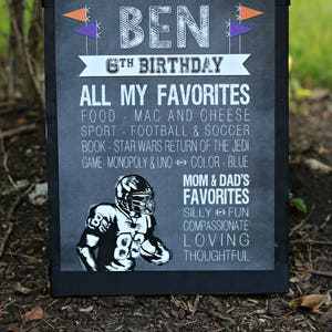 BOY SPORTS THEME, Football Birthday Party Decor, Penalty Flags Label, Football decoration, Sports Birthday Decor, Chalkboard Sign image 8