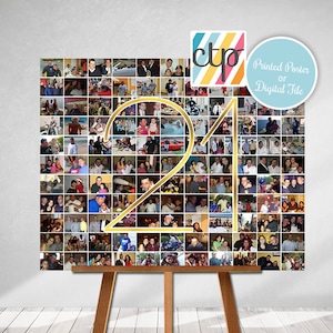 Personalized 21st Birthday Gift, Number Photo Collage, 21st Party Decoration, Picture Collage, Custom Made from your Photographs image 1