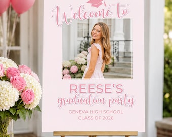 Welcome Sign for Graduation Celebration - 7 Size Options - You Choose Colors!
