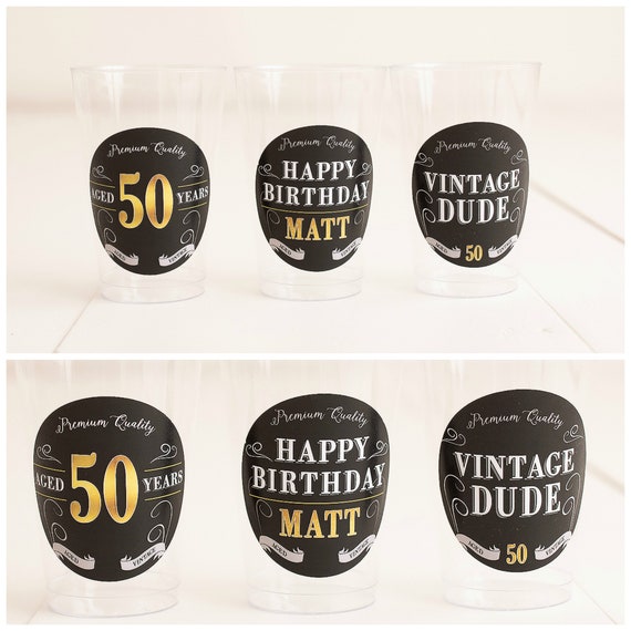 50th Birthday Party Cups Beer Cups Wine Glass Milestone