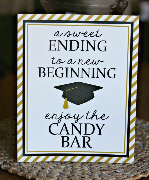 GRADUATION CANDY BUFFET Candy Bar Sign Grad Candy Bar Graduation Food Labels Graduation 