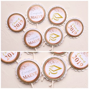 Graduation Cupcake Toppers, Graduation Party Decorations, Class of 2025, Daughter Graduation,