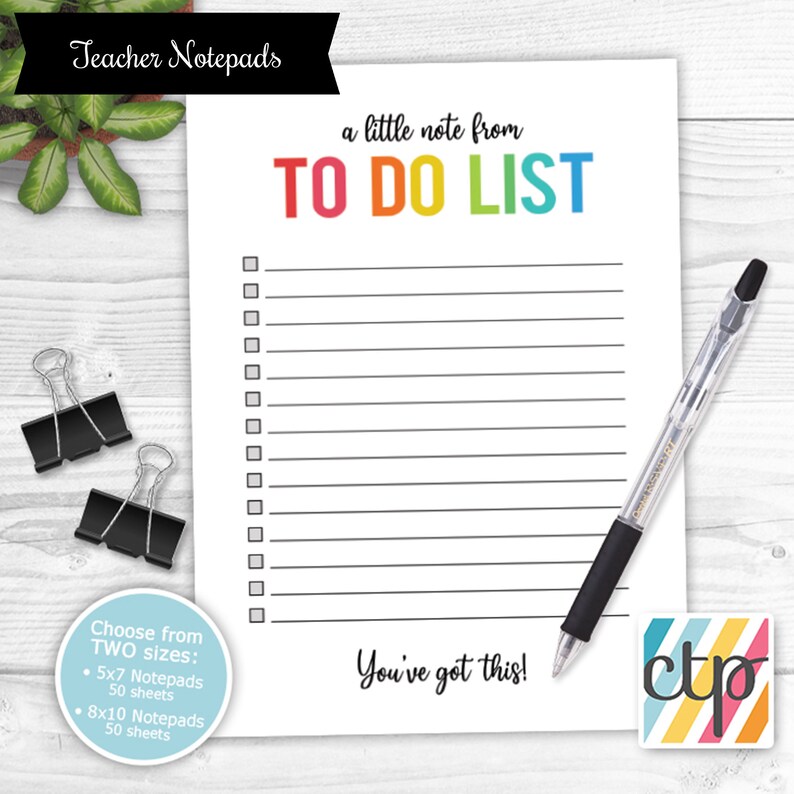 Personalized Stationery Teacher Notepad Teacher Appreciation Etsy
