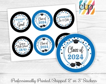 Personalized Graduation Stickers, Thank You Stickers,Custom Stickers, Class of 2024, Daughter Graduation,