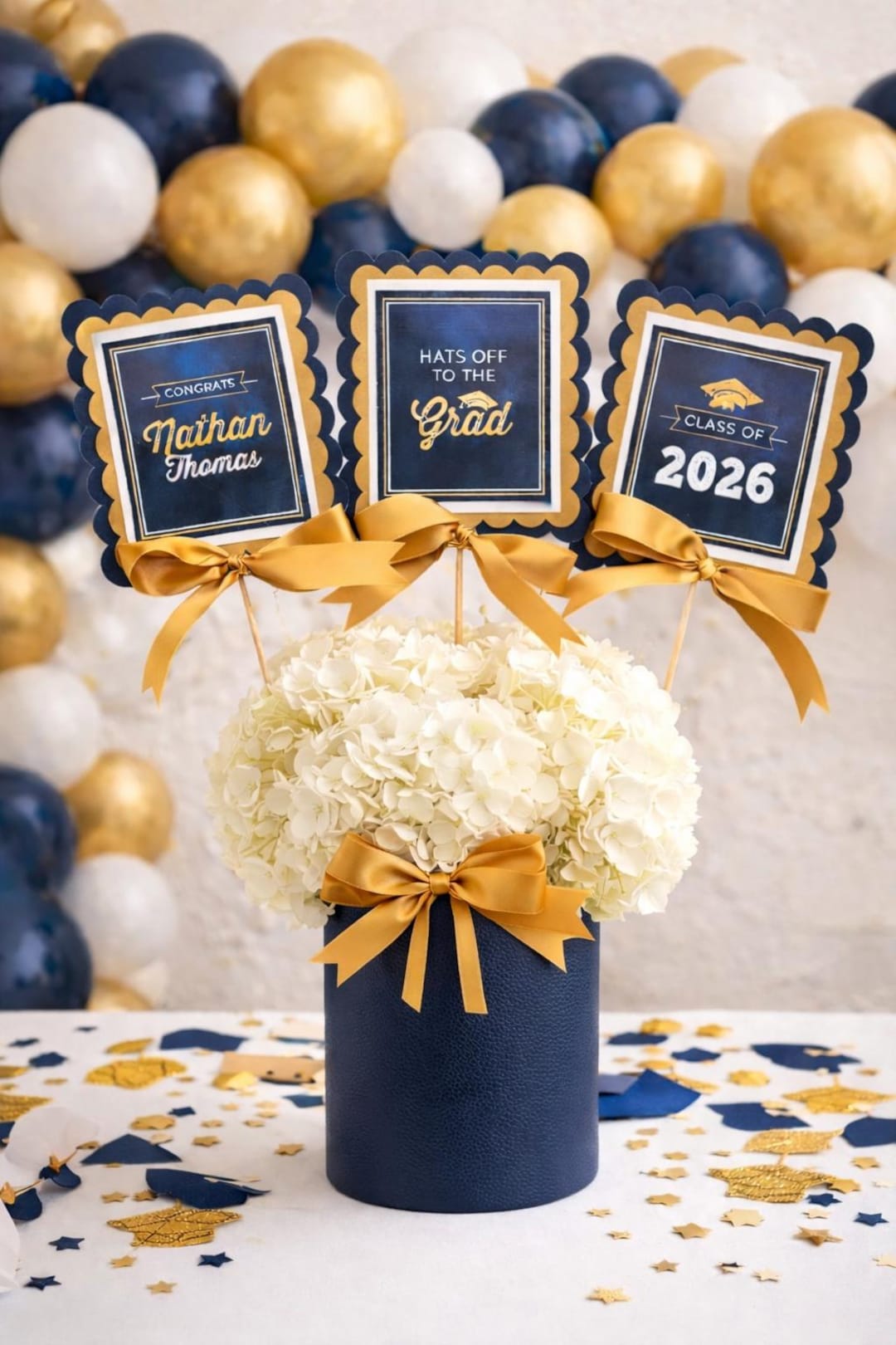 Graduation Procession Stick Centerpiece Sticks for Graduation Party, Set of 3, YOU CHOOSE COLORS ...
