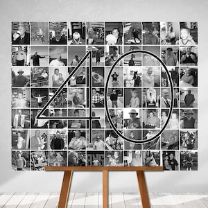 Personalized 40th Birthday Gift, Number Photo Collage, 40th Birthday Party Decorations, Picture Collage, Custom Made from your Photographs!