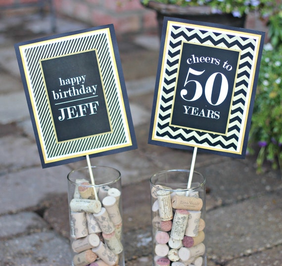 MASCULINE MILESTONE BIRTHDAY Party Centerpiece Sticks, 40th Birthday Centerpiece, 40th Birthday Party Decorations, Black and Gold Il_570xn