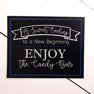 Candy Bar Sign for Graduation Celebration - 7 Size Options - You Choose Colors!