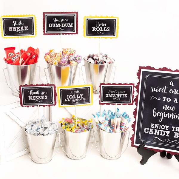 Graduation Party Decorations, Graduation Candy Bar Sign, Graduation Sign, Son Graduation,