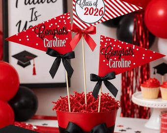 Centerpiece Sticks for Graduation Celebration.  Set of 3 - YOU CHOOSE COLORS!