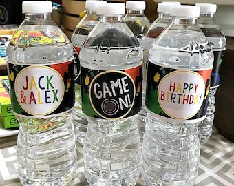 PAINTBALL PARTY DECORATIONS, Paintball birthday decor, Paintball Water Bottle Labels, Printed Labels, Boy Birthday, Tween Birthday, Teen Boy