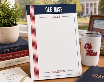 Personalized College Notepad | Any School Colors | Student Desk Pad | Graduation Gift