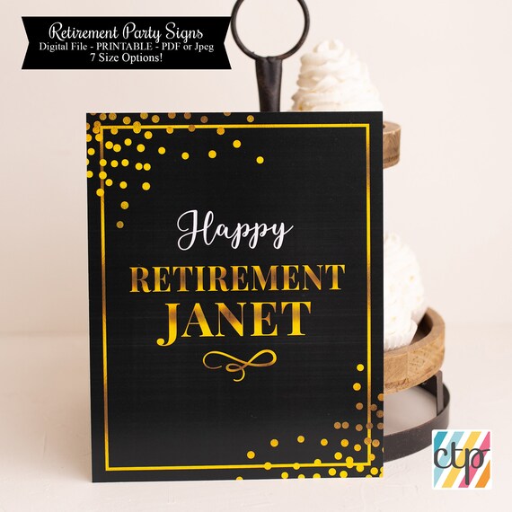 Printable, Digital Download, Happy Retirement, Retirement Party ...