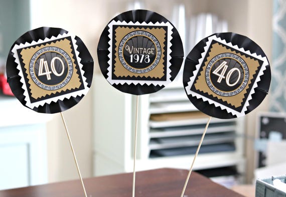 Great Gatsby Birthday Party Centerpiece Art Deco Roaring