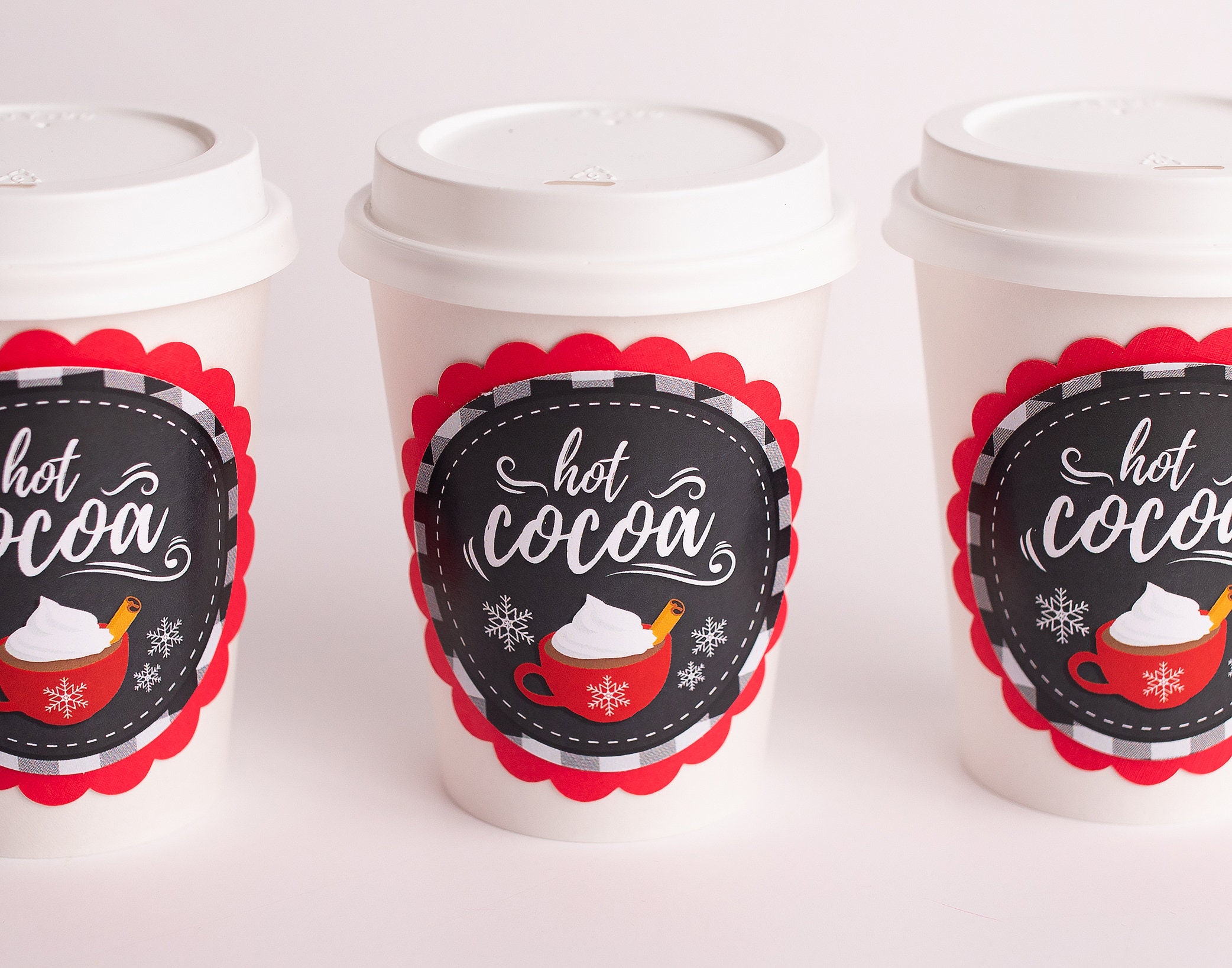 Cups Hot Chocolate Bar Hot Cocoa Decor Holiday Party Kids Etsy