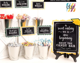 Graduation Candy Labels, Graduation Party Decor, Grad Candy Bar, Graduation 2024 Decorations, Sweets Table Candy Buffet, Choose Your Colors!