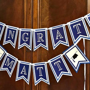 Graduation Banner, Graduation Party Decorations, Congrats Grad Banner, Class of 2024, School Colors