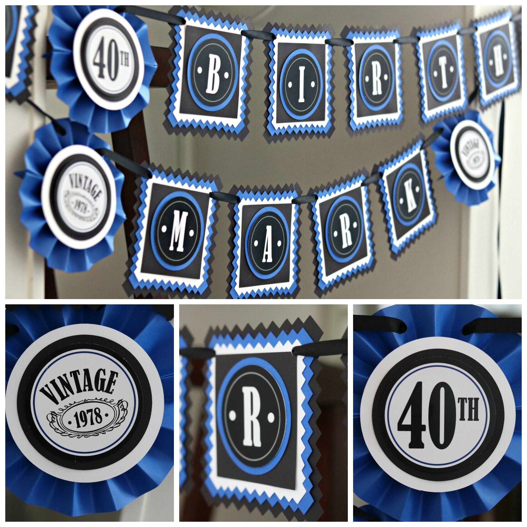 40th Birthday Party Banner Milestone Birthday Party Etsy