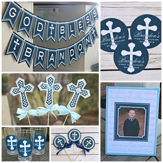 first communion decorations for boy