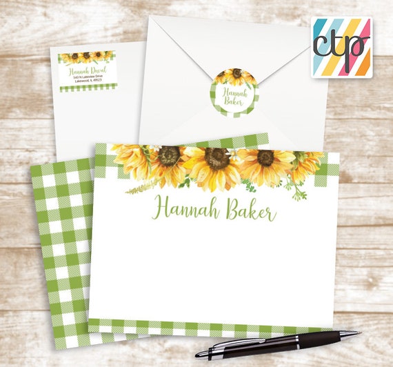 Notecard Set, Memo Pads, Return Address Labels, Thank You Gifts, Teacher Gifts, Il_570xn