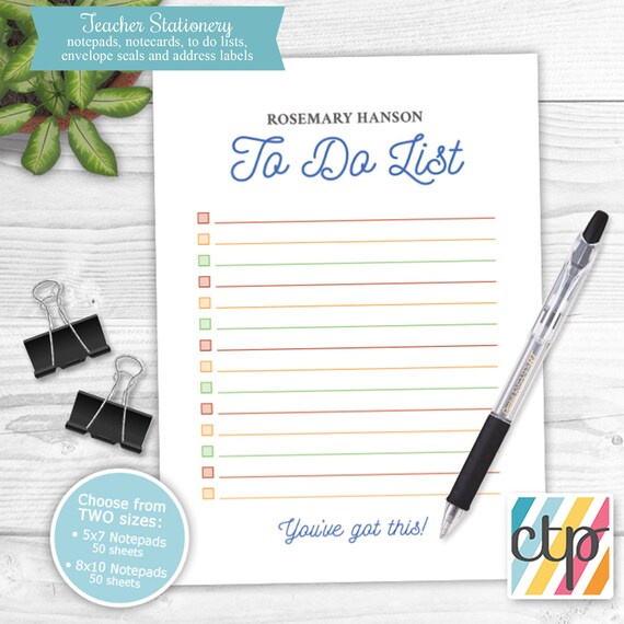 Teacher Notepad, Personalized Notepad, Teacher Appreciation Gift, Preschool Teacher Gifts, Il_570xn