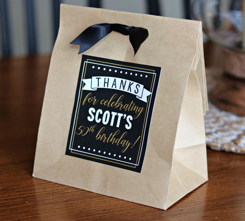 40TH BIRTHDAY PARTY Favor Stickers Tags Bag Bag Etsy