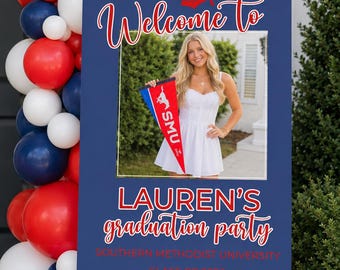 Personalized Graduation Welcome Sign, College Bound Party Entrance Decor, Photo Poster