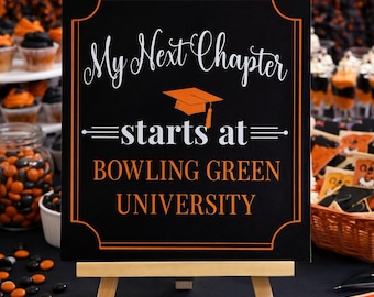Next Chapter College Bound Sign for Graduation Celebration - 7 Size Options - You Choose Colors!