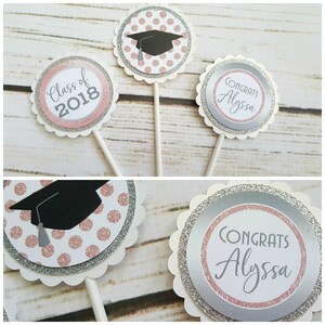 Graduation Cupcake Toppers, Graduation Party Decorations, Class of 2025, Daughter Graduation,