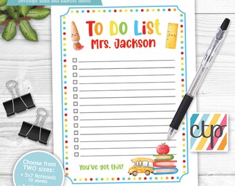 Memo Pads, Personalized Notepads, Personalized Gifts, Teacher Christmas Gifts, Preschool Teacher Gifts,