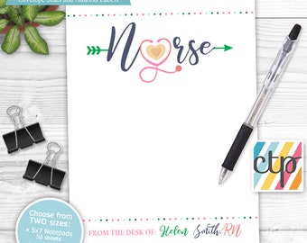 Nurse Gifts, Nurse Notepad, Personalized Notepad, Custom Nurse Gift, Nurse Stationery,