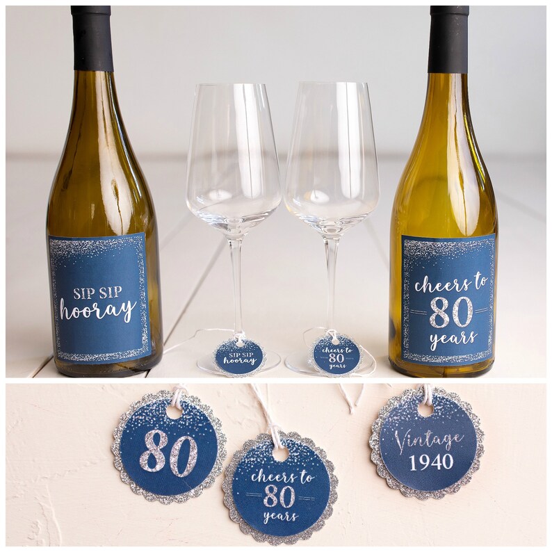 80th Birthday Party Decorations Appetizer Picks Mini Cupcake Etsy