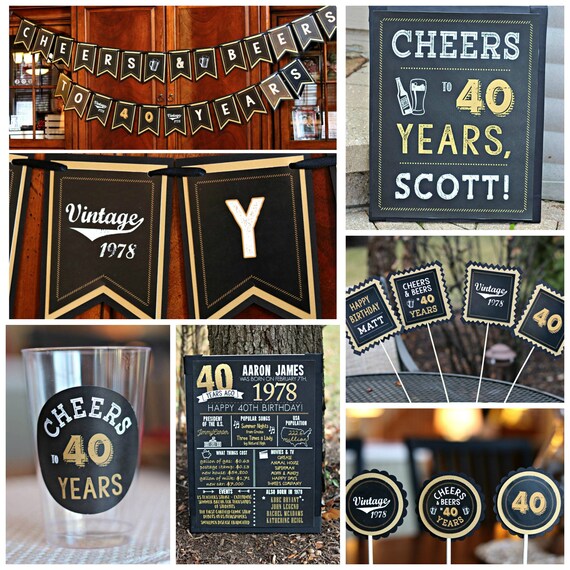 CHEERS AND BEERS Birthday  Package  40th  Birthday  Party  Etsy