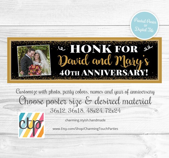 HONK Anniversary Poster, Anniversary Banner, Outside Sign, Quarantine Birthday, Social Distancing, Drive By Parade Il_570xn