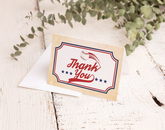 Amazon Com Baseball Fill In The Blank Thank You Cards For Boys 20 Count With Envelopes Baseball Party Supplies Kids Sports Birthday Thank You Notes Health Personal Care