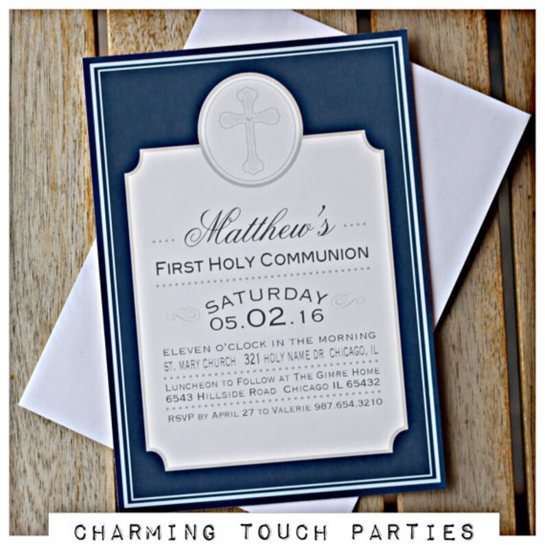 First Communion Boy, First Communion Banner First Communion Decoration God Bless Banner