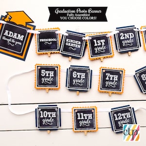 Graduation Photo Banner, Graduation Party Decorations, Grad Photo Display,